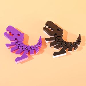 Juguete Fidget de Plástico con Colgante de Hueso Animal Luminoso, Dinosaurio, Pulpo, Gecko, Lagarto, Juguete Fidget Articulado con Cadena - Product Image 2