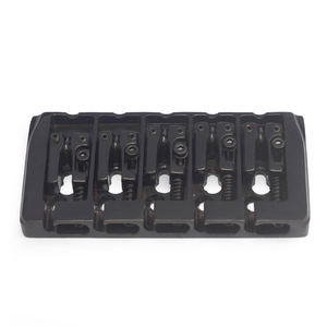 สะพานเบสอาน5สายแบบวินเทจตัว111x54มม. หรือล่างผ่านระยะห่างของสาย19มม. เบสสะพานคงที่สีดำ/ทอง/CR - Product Image 4