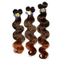 Prix de gros Mèches de cheveux synthétiques Body Wave, 6 paquets de 16-20 pouces, Noir naturel, Cheveux à tresser pré-étirés en vrac