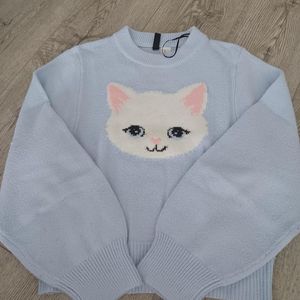 OEM Knitwear Supplier Custom Soft Fuzzy Animal Knit Pullover <strong>Jumper</strong> Embroidery Intarsia Jacquard <strong>Cat</strong> Sweater for <strong>Women</strong> - Product Image 3