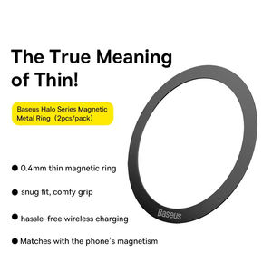 <span class=keywords><strong>Baseus</strong></span> 2PCS Anneau magnétique en métal pour iPhone 15 14 13 12 11 Pro Max Plus Aimant pour Samsung Xiaomi Plaque de charge sans fil - Product Image 4