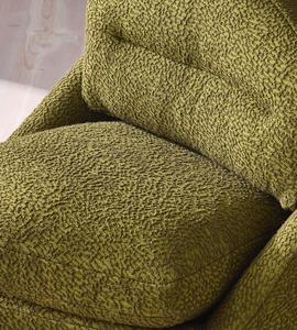 Sillón de Tela Bouclé Verde Oliva, Sillón Moderno de Mediados de Siglo con Base de Madera Maciza para Sala de Estar - Product Image 6