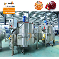 500l de confiture faire gaz électrique petit chili Sauce mélangeur de nourriture machine lait cuisson mélange réservoir chemisé bouilloire 50l avec homogénéisateur