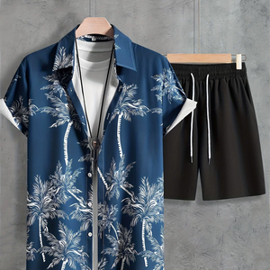 2025 Summer <strong>Men's</strong> Beach <strong>Shirts</strong> Surfing Quick-drying Short Sleeve Floral Coconut Palm Beach Hawaii Loose <strong>Shirt</strong> - Product Image 6