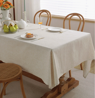 Nappe en polyester de couleur unie pour salle à manger, usage domestique, nappe rectangulaire pour table basse