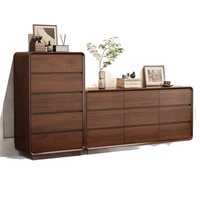 Armoire murale de rangement en bois massif de style rétro vintage avec tiroir, design vertical pour la fin du lit, commode pour salon et chambre à coucher