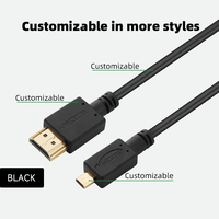 Câble Micro HDMI vers HDMI haute vitesse personnalisable, compatible 4K 18 Gbps, HDMI Type D vers Type A, AM vers DM