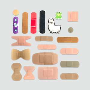 Bsci by 10 Bandas Adhesivas de Silicona con Logotipo Personalizado en Tono de Piel, OEM, Animadas, de Tela Elástica, Vendajes Adhesivos Azules - Product Image 2