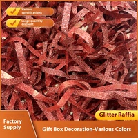 Offre Spéciale : Papier Raffia Scintillant Effet Paillettes, Remplissage de Boîtes Cadeaux en Soie, Enduit d'Amidon, Recyclable, Personnalisable, Décoratif