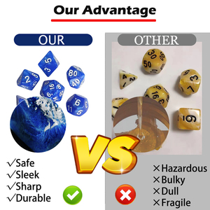 Precio de fábrica, juego de dados de Galaxia del universo creativo de 9 colores, polvo de purpurina de D4-D20, efecto increíble para juegos de mesa - Product Image 4