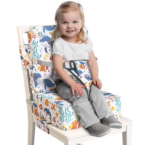 Chaise de cuisine pour enfant <span class=keywords><strong>avec</strong></span> <span class=keywords><strong>dossier</strong></span>, sangles réglables, siège <span class=keywords><strong>rehausseur</strong></span> portable de voyage pour bébé, coussin <span class=keywords><strong>rehausseur</strong></span> en mousse à mémoire de forme - Product Image 6