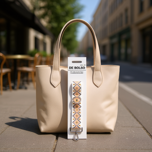 Tracolla per borsa da donna De Bolso 5 cm con griglia colorata, accessori moda. - Product Image 2