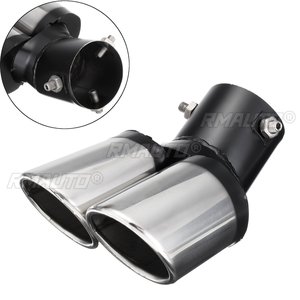 Tuyau d'échappement universel double sortie 63 mm en acier inoxydable pour voiture, embout de silencieux à double sortie - Product Image 2
