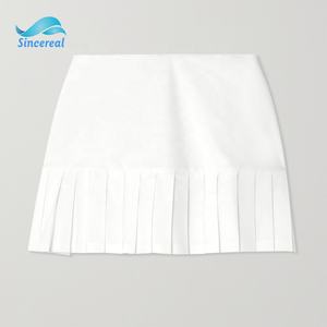 Personalizado con cuello en V Delgado Fitness sin mangas Top plisado elástico Jersey tenis falda Mini señoras Pickleball Golf 2 piezas falda conjunto - Product Image 3