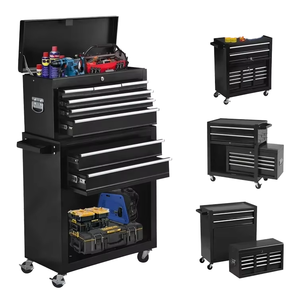 Coffret à outils métallique roulant, armoire à outils robuste avec tiroirs, chariot à outils mobile pour garage, réparation automobile, atelier, rangement - Product Image 1