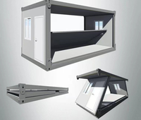 Maison préfabriquée portable de 20 pieds au design méditerranéen personnalisable avec fonction pliable amovible pour chambre à coucher, utilisation en parc