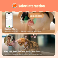 Téléphone pour animaux de compagnie USMILEPET pour chiens et chats avec GPS, lecture de musique, appels bidirectionnels, alertes de santé IA, étanche IP67, en plastique