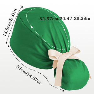 Gorro Quirúrgico de Satén para Mujer, para Cabello Largo, para Cirujanos, Dentistas, Enfermeras, con Forro de Satén, para Cola de Caballo - Product Image 4