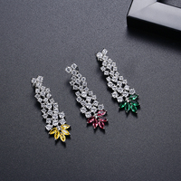 Boucles d'oreilles pendantes élégantes pour femmes, LUOTEEMI, luxe, mariage, fiançailles, zircon taillé en œil de cheval, mode
