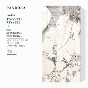 Carreaux de sol en céramique de luxe 750x1500mm, design léger et luxueux, antidérapants, pour utilisation en intérieur dans les KTV, hôtels et clubs - Product Image 3