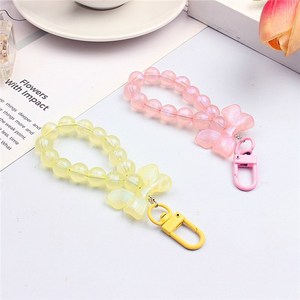 Pha Lê Bead Acrylic <span class=keywords><strong>Bowknot</strong></span> Móc Chìa Khóa 3D Keyring cho trẻ em Quà tặng Máy bán hàng tự động Acrylic <span class=keywords><strong>Bowknot</strong></span> vòng chìa khóa - Product Image 4