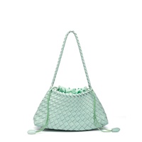 Sac bandoulière polyvalent en PU tressé à la main de style coréen pour femme - Nouveau modèle 2026