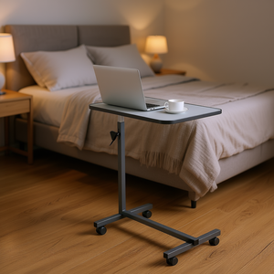 <b>Adjustable</b> Bedside <b>Table</b> MDF Iron 4 Wheel With Brake Modern Minimalist Bedroom Furniture Home Use - Product Image 2