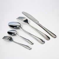 Lot de 4 couverts modernes en acier inoxydable 410/430 argent et or, certifiés LFGB, finition miroir, logo gravé au laser, pour mariage et dîner