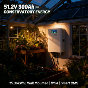 Baterai Lithium 51.2V 48V 300Ah 15kWh untuk Sistem Tenaga Surya, Terpasang di Dinding dengan Roda - Product Image 4