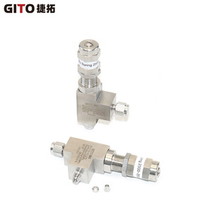 Válvula de descarga proporcional de alta presión Hastelloy con férula, válvula de alivio de presión para ácido, aceite, agua y gas - Product Image 2