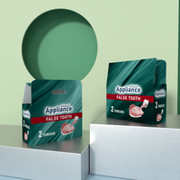 Boîte de rangement en carton personnalisée avec logo pour prothèses dentaires, organiseur de dents, étui pour prothèses dentaires, soins dentaires