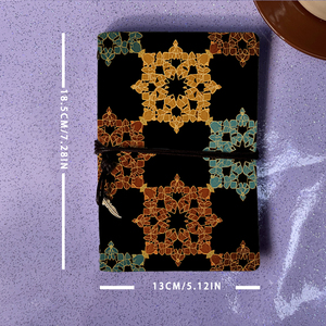 Cahier compact A6 fait main utile pour les joueurs de football universitaire idéal pour les exercices de formation et les statistiques de jeu avec Flor géométrique - Product Image 4