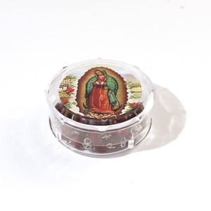 Catholic 6mm Scented Wood Bead Necklace New Virgin Mary Cross with <b>Box</b> Eco-Friendly ROSARY Rosary Beads - Product Image 6