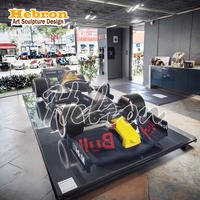 Escultura de Coche de Fórmula 1 Personalizada de Gran Tamaño, Modelo de Coche de Fibra de Vidrio a Tamaño Real, Estatua de Coche de Carreras de Simulación, Colección de Arte Pop