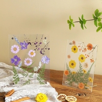 Cadre photo transparent en acrylique pour peinture artistique, fleurs séchées, cristal, certificat, affiche – Support de table DIY