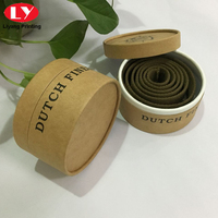 Boîte rigide à cylindre rond d'emballage de ceinture en carton kraft brun recyclé 100% avec logo personnalisé
