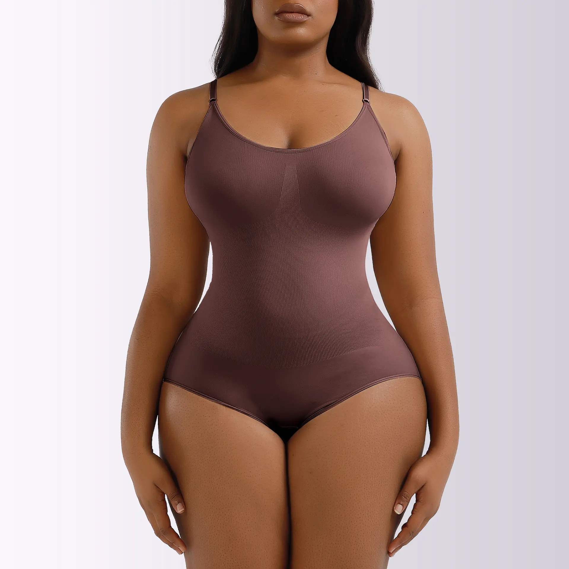 Body feminino modelador, modelador de corpo inteiro sem mangas gola redonda verão slim