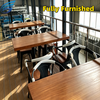 Café conteneur commercial de 20 pieds et 40 pieds, design moderne préfabriqué, portable, pour l'extérieur, idéal pour les bars et les magasins de snacks