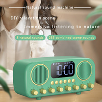Horloge numérique portable à faible MOQ avec alarme pour haut-parleur sans fil 5.0 et 8 sons naturels, alimentée en courant continu