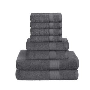 Luxury 100% Cotton Woven Hotel-Grade 8-Piece Bath Towel Eco-Friendly Quick Dry Ultra Soft Absorbent Customizable Logo for - Product Image 3