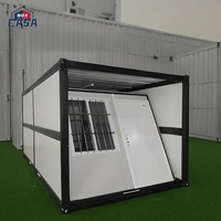 Maison conteneur pliable de 20 pieds pour bureaux portables avec panneau sandwich et matériau en acier Grande maison pliante pliante