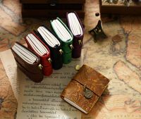 Carnet de voyage en gros, édition mini, bloc-notes à feuilles mobiles, couverture en cuir véritable, papier Dowling, bande élastique, embouts métalliques