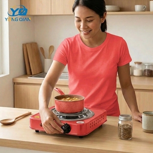 YONGQIAN <span class=keywords><strong>Plaque</strong></span> chauffante électrique portable 150 mm à bobine unique 1000W pour camping et voyage - Product Image 5