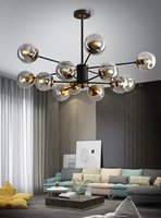 Suspension en verre « Magic Bean » de luxe nordique, luminaire suspendu minimaliste pour la maison, plafonnier moderne d'intérieur
