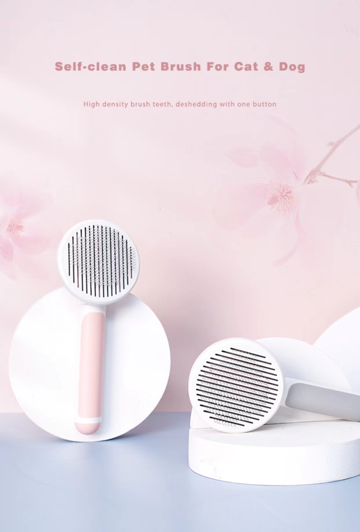 Wholesale Automatically Pet Dog Cat Grooming Brush Self Cleaning Remove Dog Hairs Pet Comb