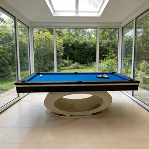 Mesa <span class=keywords><strong>de</strong></span> <span class=keywords><strong>Billar</strong></span> <span class=keywords><strong>de</strong></span> Diseño Antiguo <span class=keywords><strong>de</strong></span> Madera Maciza <span class=keywords><strong>de</strong></span> Alta Gama, Diseño Especial, 8 pies, Base <span class=keywords><strong>de</strong></span> Pizarra, Bolsillos <span class=keywords><strong>de</strong></span> Cuero Auténtico, Uso Doméstico, Usada, en Venta, Barata - Product Image 6