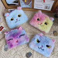 Kawaii Factory New Plush Kitten Coin Purse Cute Small Item Storage Bag for Students and Small Gifts Laser Color Low quantité minimale de commande