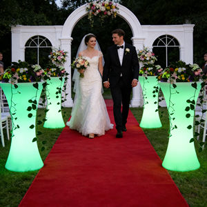 Grand <span class=keywords><strong>pot</strong></span> de fleurs <span class=keywords><strong>lumineux</strong></span> d'extérieur étanche RGB avec télécommande sans fil, idéal pour les événements internationaux, les hôtels, etc. - Product Image 1