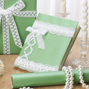 Rollo de Papel de Regalo Verde Salvia Mate Perlado de 10 m de Largo, Color Sólido para Envolver Regalos de Boda, Decoración de Cajas de Regalo para Despedida de Soltera - Product Image 3