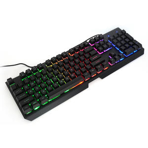 Oem kích thước đầy đủ Key Plug and Play Bàn phím chơi game, RGB Backlit 19 chống va chạm vật lý Hover key cap thiết kế có dây - Product Image 4
